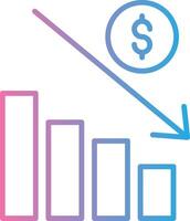 Losses Line Gradient Icon Design vector