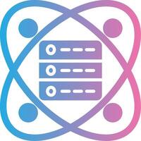 Data Science Glyph Gradient Icon Design vector