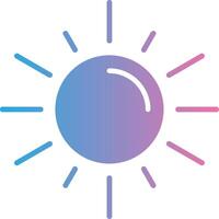 Sun Glyph Gradient Icon Design vector