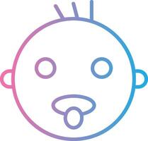 Baby Line Gradient Icon Design vector