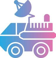 Space Car Glyph Gradient Icon Design vector