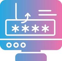 Phishing Glyph Gradient Icon Design vector