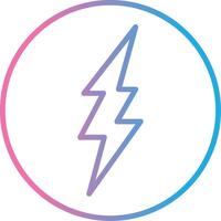 Lightning Line Gradient Icon Design vector