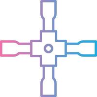 Lug Wrench Line Gradient Icon Design vector