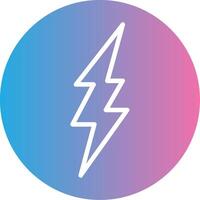 Lightning Glyph Gradient Icon Design vector