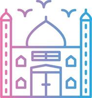 Mosque Line Gradient Icon Design vector