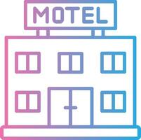 motel línea degradado icono diseño vector