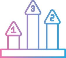 Podium Line Gradient Icon Design vector
