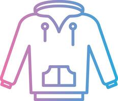 Hoodie Line Gradient Icon Design vector