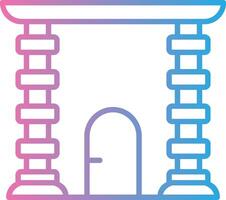 Archway Line Gradient Icon Design vector