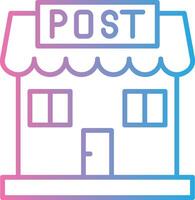 Post Office Line Gradient Icon Design vector