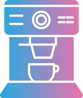 Coffee Machine Glyph Gradient Icon Design vector