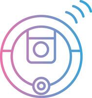 Robot Vacuum Cleaner Line Gradient Icon Design vector