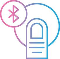 Bluetooth Line Gradient Icon Design vector