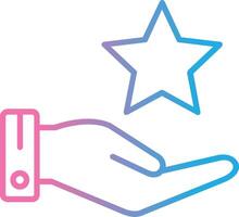 Star Line Gradient Icon Design vector