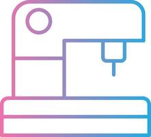 Sewing Machine Line Gradient Icon Design vector