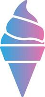 Ice Cream Glyph Gradient Icon Design vector