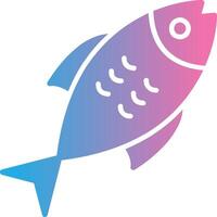 Fish Glyph Gradient Icon Design vector
