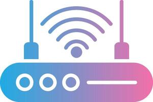 Wifi Router Glyph Gradient Icon Design vector