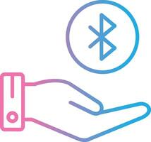 Bluetooth Line Gradient Icon Design vector
