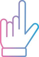 Pointing Hand Line Gradient Icon Design vector