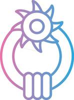 Door Knocker Line Gradient Icon Design vector