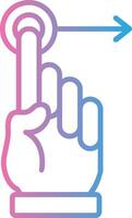Hand Drag Line Gradient Icon Design vector