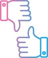 Like Dislike Line Gradient Icon Design vector