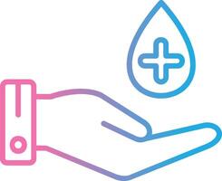 Hand Hygiene Line Gradient Icon Design vector