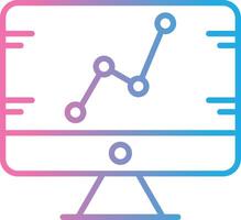 Stats Line Gradient Icon Design vector