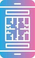 Maze Glyph Gradient Icon Design vector