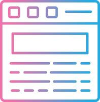 Web Site Line Gradient Icon Design vector