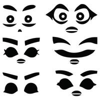 Set of different eyes expressions vector