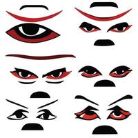 Set of different eyes expressions vector