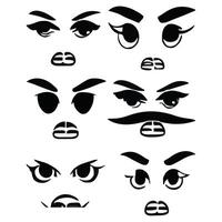 Set of different eyes expressions vector