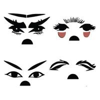 Set of different eyes expressions vector