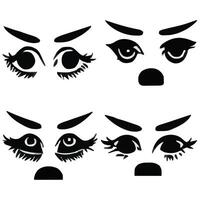 Set of different eyes expressions vector