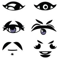 Set of different eyes expressions vector