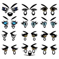 Set of different eyes expressions vector