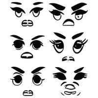 Set of different eyes expressions vector