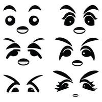 Set of different eyes expressions vector