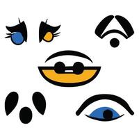 Set of different eyes expressions vector