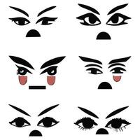 Set of different eyes expressions vector