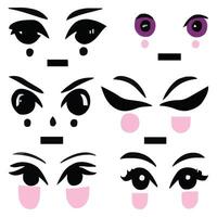 Set of different eyes expressions vector