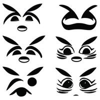 Set of different eyes expressions vector