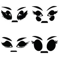 Set of different eyes expressions vector