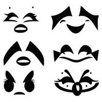 Set of different eyes expressions vector