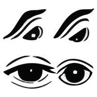 Set of different eyes expressions vector