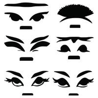 Set of different eyes expressions vector