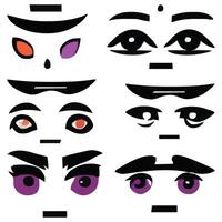 Set of different eyes expressions vector